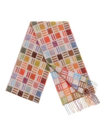 Ribbon Merino Scarf-Beige