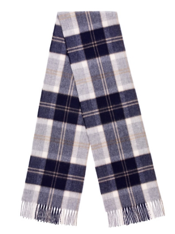 Bannockbane Large Tartan Scarf-Silver