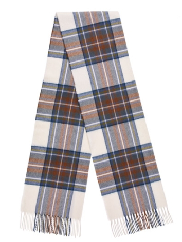 Muted Blue Stewart Large Tartan Scarf