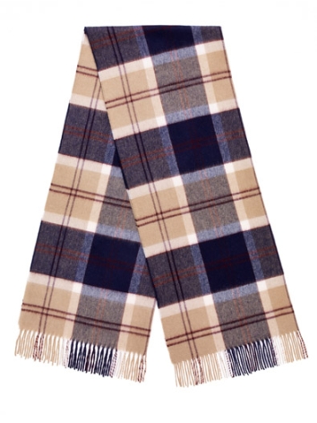Bannockbane Navy Oversized Tartan Scarf