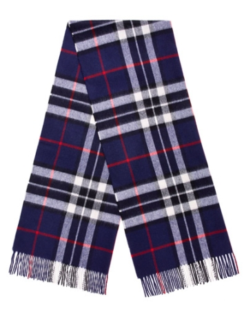 Navy Thompson Oversized Tartan Scarf