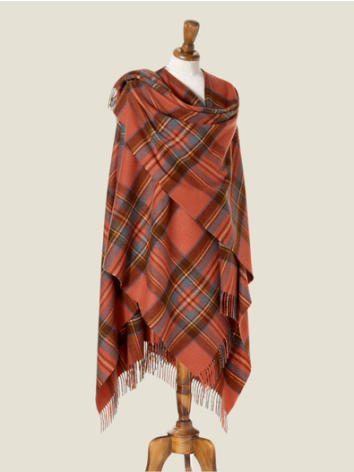 Antique Royal Stewart Large Tartan Merino Ruana
