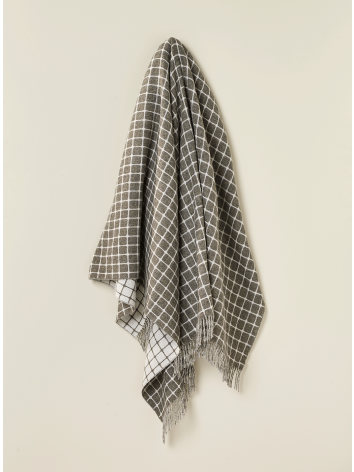 Athens Design Merino Wool Throw - Slate Grey. By Rosemill.