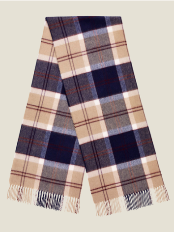 Bannockbane Navy Oversized Tartan Scarf