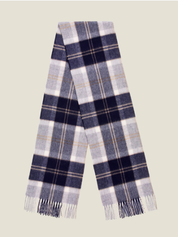 Bannockbane Large Tartan Scarf-Silver