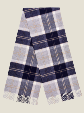 Bannockbane Silver Oversized Tartan Scarf