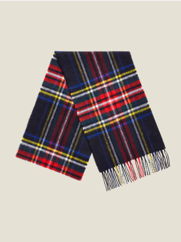 Black Stewart Tartan Scarf
