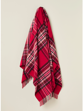 St Ives Design Pure New Wool throw in Red, from Bronte by Moon. 