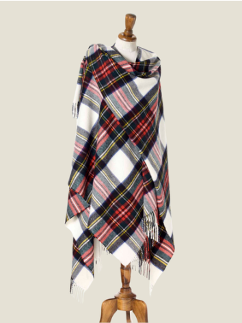 Dress Stewart Large Tartan Merino Ruana