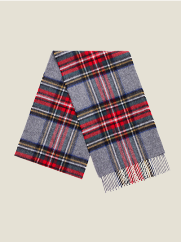 Grey Stewart Tartan Design Scarf