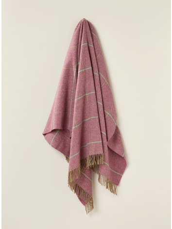 Kingham Design Heather Pure New Wool Throw by RoseMill. 