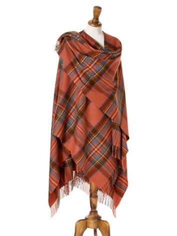 Antique Royal Stewart Large Tartan Merino Ruana