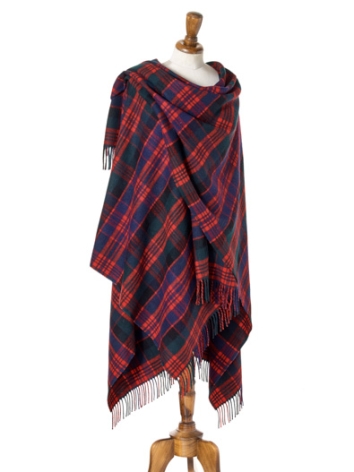 Macdonald Large Tartan Merino Ruana