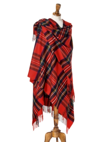 Royal Stewart Large Tartan Merino Ruana