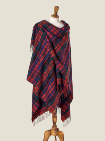 Macdonald Large Tartan Merino Ruana