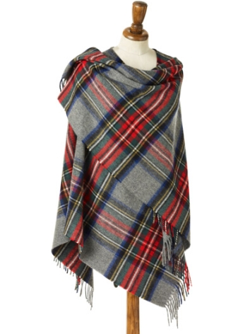 Grey Stewart Small Tartan Ruana