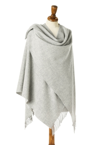Plain Small Ruana-Silver