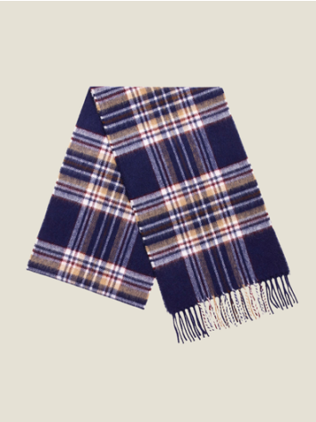 Navy Stewart Tartan Scarf