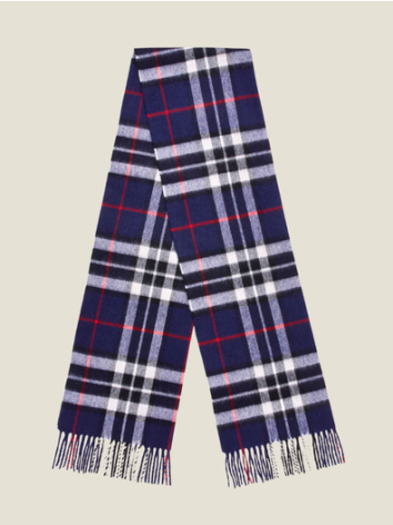 Navy Thompson Large Tartan Scarf