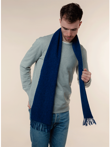 Plain blue scarf by Rosemill.