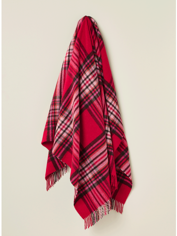 St Ives Design Wool throw in Red from Bronte by Moon. 