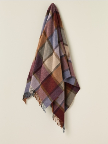 Block Windowpane Merino Throw-Damson