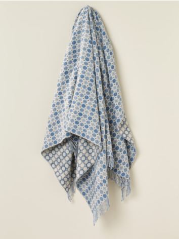 Milan Design Merino Throw-Aqua