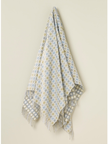Milan Design Merino Throw-Blue