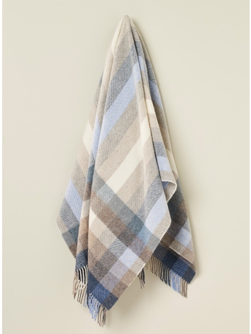 Woodale Design Pure Wool Throw-Blue