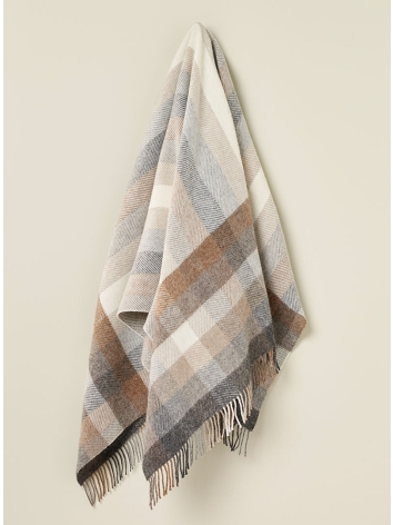 Bronte by Moon Woodale Design Pure New Wool Throw in Natural