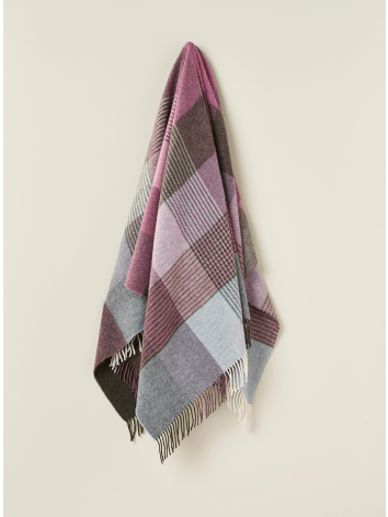 Lindley design pure new wool throw in Heather by RoseMill.