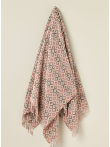 Dartmouth Design Pure Wool Throw-Coral 