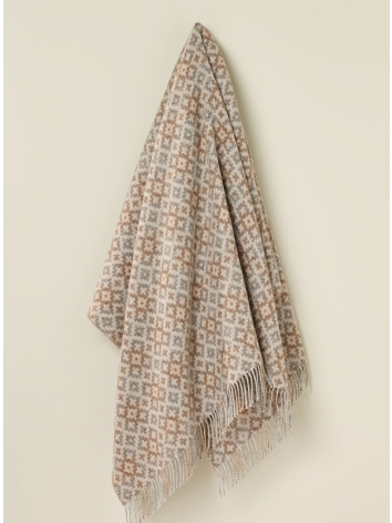 Dartmouth Design Pure Wool Throw-Natural