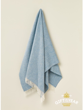 British Wool Herringbone-Teal