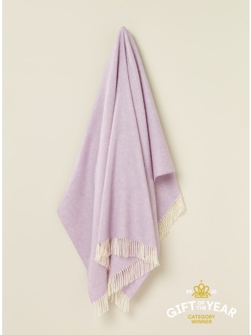 British Wool Herringbone-Lilac