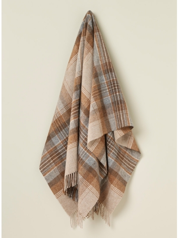 Kintyre Design Pure Wool Throw-Natural