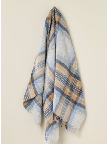 Kintyre Design Pure Wool Throw-Blue