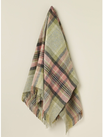Kintyre Design Pure Wool Throw-Green