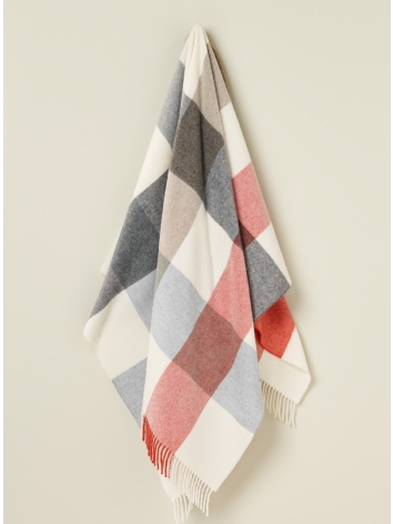 Block Islay Design Merino Wool Throw-Orange