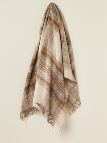 Kintyre Design Pure Wool Throw-Sand