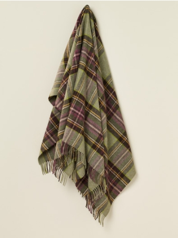 Bramble Plaid Pure Wool-Heather Purple