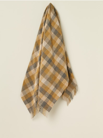 Patchwork Merino Throw-Gold