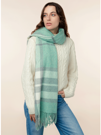 Westminster Design Oversized Scarf in Mint Green by Rosemill.